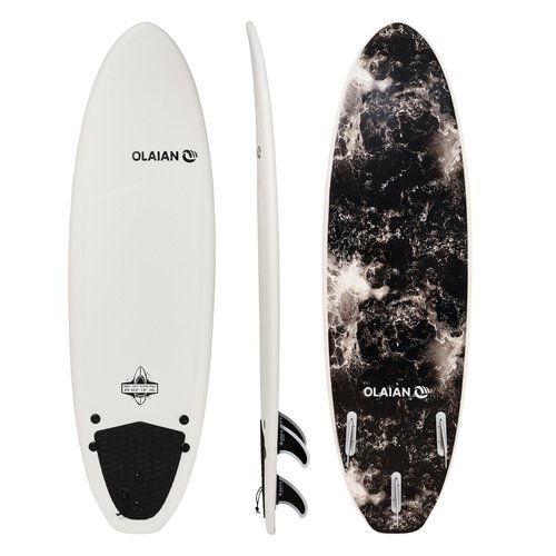 Olaian Surfboard 900 Schaumstoff Soft 6' inkl. 3 Finnen