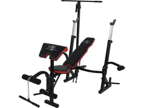 Christopeit Power XL Hantelbank, SchwarzRot