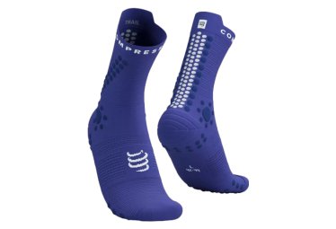 Compressport pro racing socks v4 0 trail blau weis