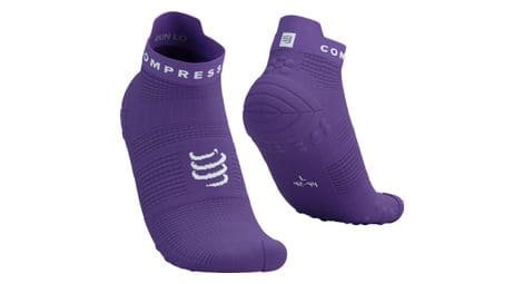 Compressport pro racing socks v4 0 run low violet