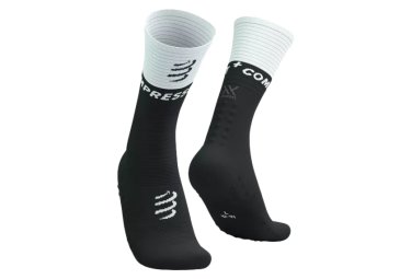 Compressport mid compression socks v2 0 schwarz weis