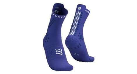 Compressport pro racing socks v4 0 trail blau weis