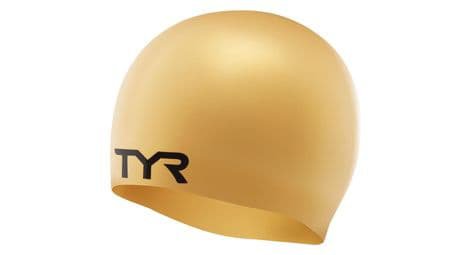 Tyr badekappe silicone cap no wrinkle gold