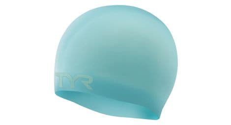 Tyr badekappe silicone cap no wrinkle blau