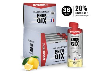 Overstims energy gel energix lemon pack 36 x 34g
