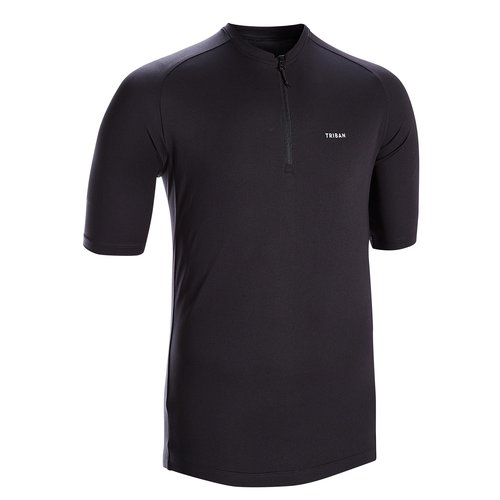 Van Rysel Radtrikot kurzarm Rennrad Sommer Herren Essentiel schwarz