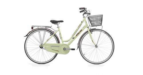 CICLI Cinzia 28 Zoll Village Paseo Single Speed mit Korb gelb
