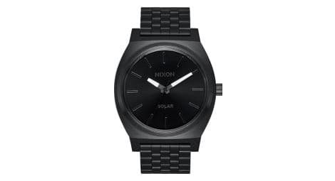 Nixon time teller solar unisex uhr schwarz weis