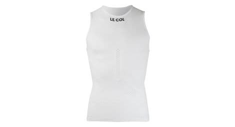 Le Col unisex unterhemd armellos kragen mesh pro weis