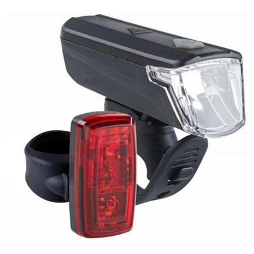 Decathlon Fahrradbeleuchtung Set Front-/Rücklicht ST 110 LED batteriebetrieben