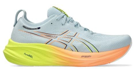 Asics gel nimbus 26 paris laufschuhe blau orange gelb herren