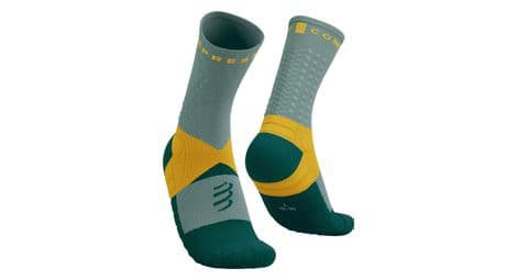 Compressport ultra trail sock v2 0 grun   gelb socken