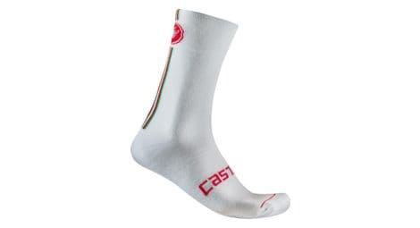 Castelli racing stripe 18 socken weis