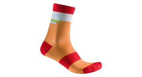 Castelli velocissima 2 thermal orange women s socks