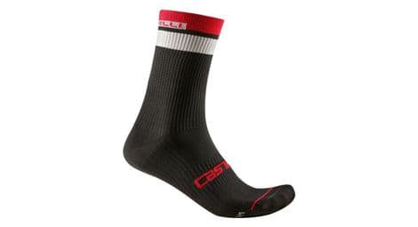 Castelli gara thermal 18 socken schwarz rot