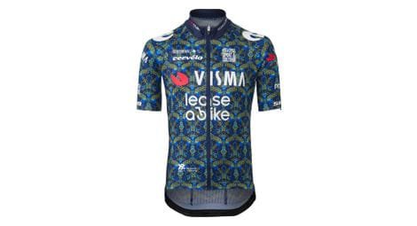 Agu kurzarm trikot kinder visma lease a bike 2024 blau