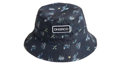 Dharco bob reversible bucket hat schwarz violett