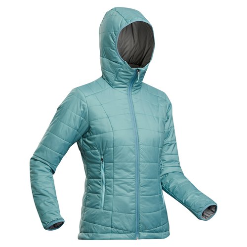Forclaz Wattierte Jacke Damen mit Kapuze bis -5 °C Trekking - MT100 violett