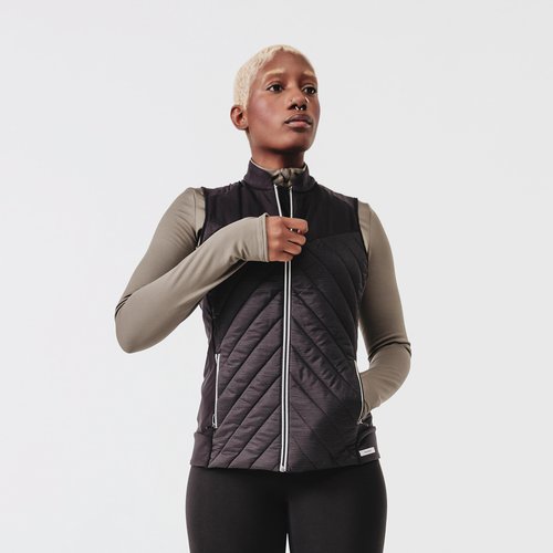 Kiprun Laufweste Damen warm schwarz