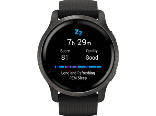 Garmin Venu 2 Smartwatch Polymer Silikon, 135-200 mm, Schwarz