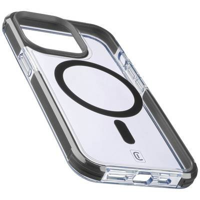 Cellularline Strong Guard Mag Case Backcover Apple iPhone 14 Plus Transparent, Schwarz MagSafe kompatibel