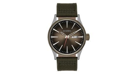 Nixon unisex uhr sentry nylon silver lt marron