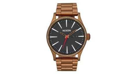 Nixon unisex uhr sentry stahl bronze schwarz