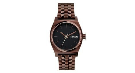 Nixon unisex uhr medium time teller chocolate black coffee