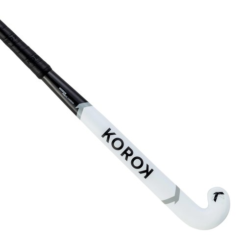 KOROK Feldhockeyschläger FH560 Fortgeschrittene MidBow 60% Carbon Erw. weiss/grau