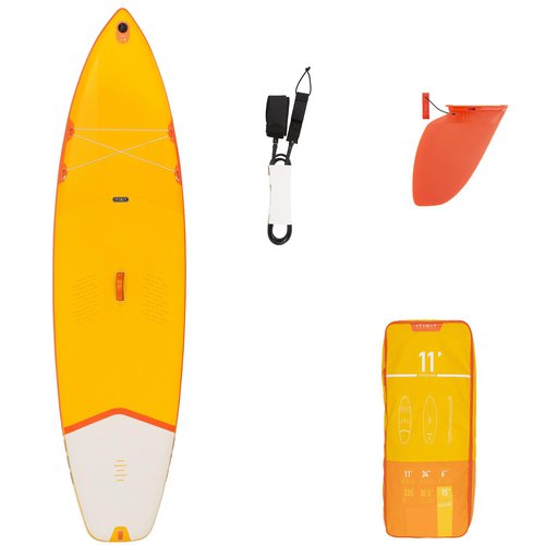 ITIWIT SUP-Board Stand Up Paddle aufblasbar X100 Touring Einsteiger 11' gelb
