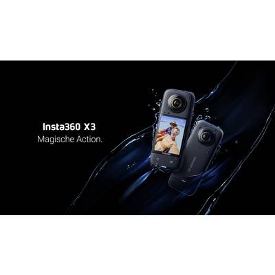 Insta360 X3 360° Action Cam Touch-Screen, WLAN, 5K, Wasserfest, Zeitraffer, Webcam