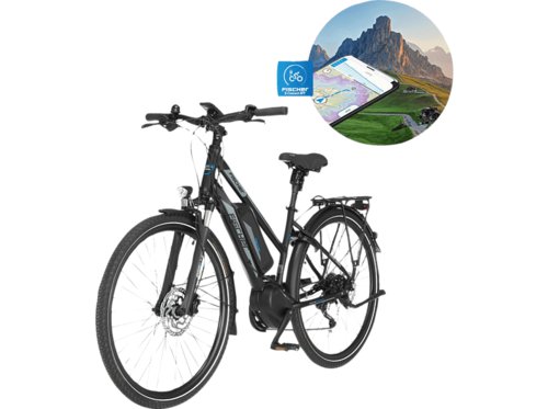 Fischer VIATOR ETD 1861 Trekkingrad Laufradgröße 28 Zoll, Damen-Rad, 557 Wh, Schwarz matt