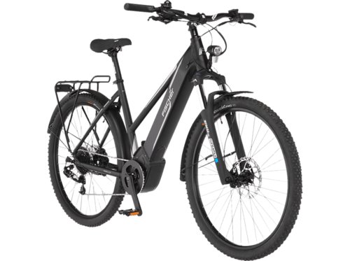Fischer TERRA 5.0i All Terrain Bike ATB Laufradgröße 27,5 Zoll, Rahmenhöhe 49 cm, Damen-Rad, 504 Wh, Schwarz matt