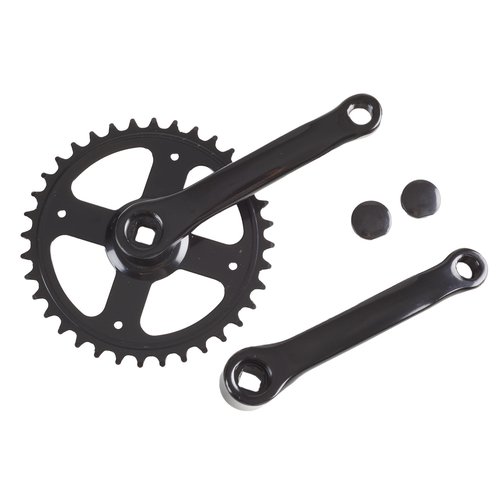BTWIN Einfach-Kurbelsatz 36 Zähne mit 140 mm Kurbeln