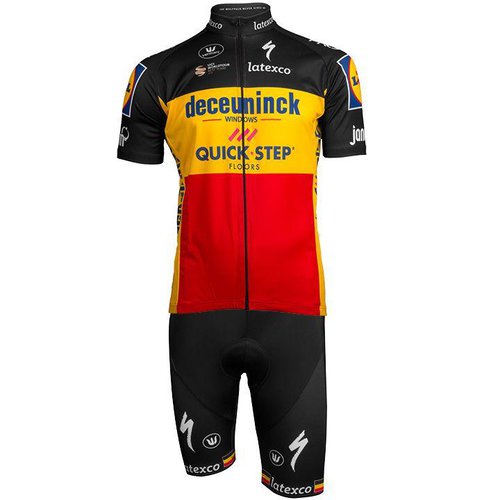 Vermarc Set DECEUNINCK-QUICK STEP Belgischer Meister 2019(Radtrikot + Radhose), für Herr P19