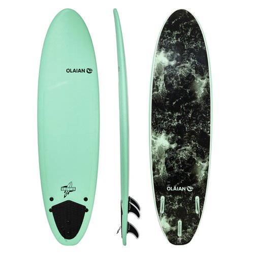 Olaian Surfboard Schaumstoff 900 7' Lieferung mit drei Finnen