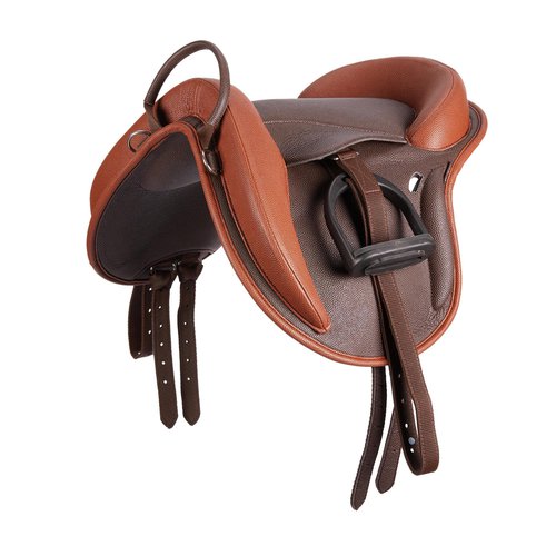Fouganza Ponysattel Bardette Synthetik - 100 braun