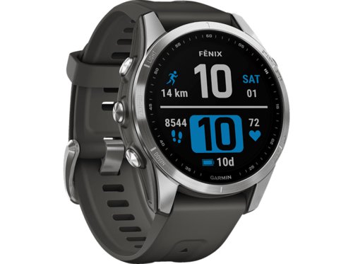 Garmin Fenix 7S Smartwatch Edelstahl Silikon, 108-182 mm, Graphit