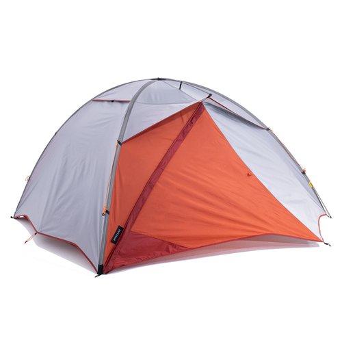FORCLAZ Zelt Trek 500 3 Personen 3 Jahreszeiten grau/orange