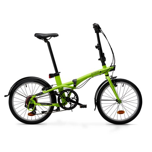 BTWIN Faltrad Klapprad 20 Zoll Tilt 500 neongelb