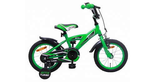 Amigo BMX Turbo 14 Zoll 21 cm Jungen Rücktrittbremse Grün grün