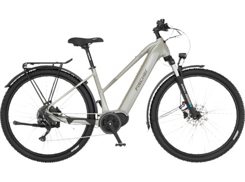 Fischer Terra 4.0I All Terrain Bike ATB Laufradgröße 29 Zoll, Rahmenhöhe 45 cm, Damen-Rad, 630 Wh, Greige