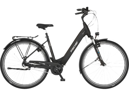 Fischer Cita 2.2I Citybike Laufradgröße 28 Zoll, Rahmenhöhe 50 cm, Damen-Rad, 522 Wh, Schwarz matt