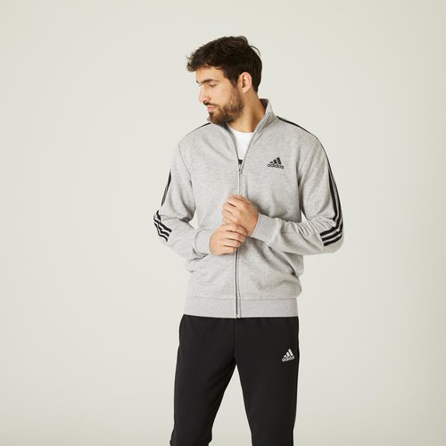 Adidas Trainingsanzug Herren Baumwolle Aeroready graumeliert