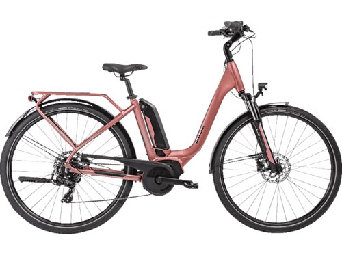 Allegro City Plus Citybike Laufradgröße 28 Zoll, Rahmenhöhe 48 cm, Unisex-Rad, 400 Wh, Flamingo