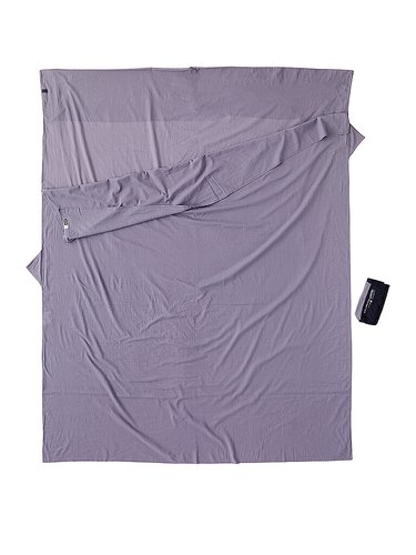 Cocoon Reiseschlafsack Travelsheet Doublesize XL 20x10,5cm 550g grau