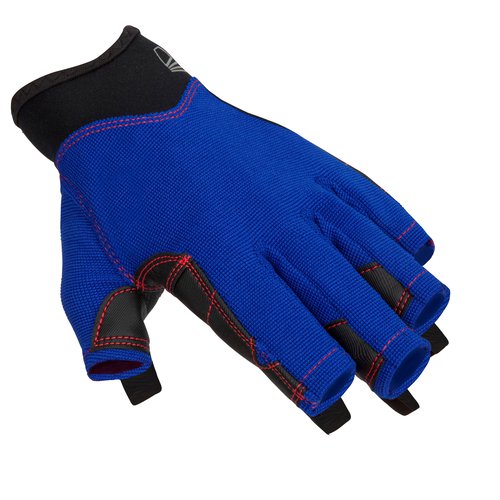Tribord Segelhandschuhe Damen/Herren halbhand 500 blau
