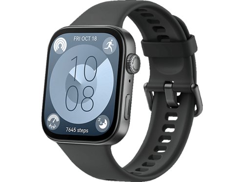 Huawei FIT 3 Smartwatches Aluminiumlegierung Fluorelastomer-Armband, 130-210 mm, Schwarz