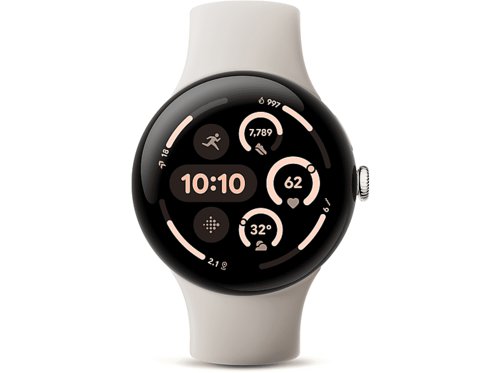 Google Pixel Watch 3 LTE 45 mm, Smartwatch Aluminium Fluorelastomer, 150185 165215 Porcelain