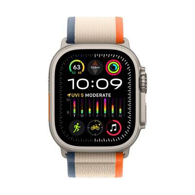 Apple Watch Ultra 2 GPS + Cellular 49 mm Titangehäuse Trail Loop Orange, Beige M/L